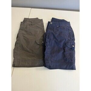 kuhl women's Hiking Cargo Shorts Sz 4 One Gray One Blue lightweight Lot Of Two